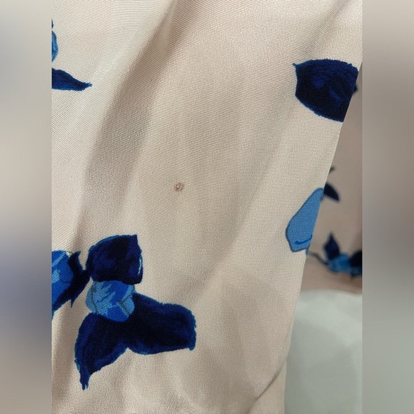 Oscar de la Renta Floral Printed Long Sleeve Silk Blouse Size 6 - Picture 8 of 9